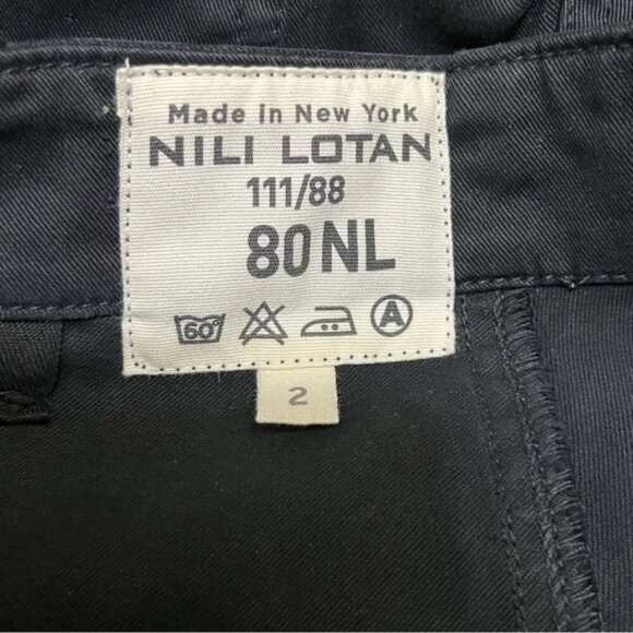 Nili Lotan Cropped Military Pants in Jet Black Women Size 2 - Picture 12 of 12